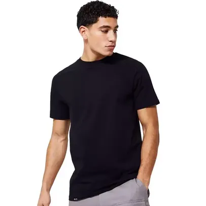 Camiseta Tech Shirt Básica Masculina Não Amassa Manga Curta - Preto - P M G GG 