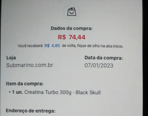 Imagem na descrição da promoção