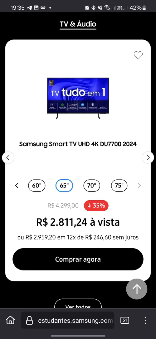 Imagem na descrição da promoção