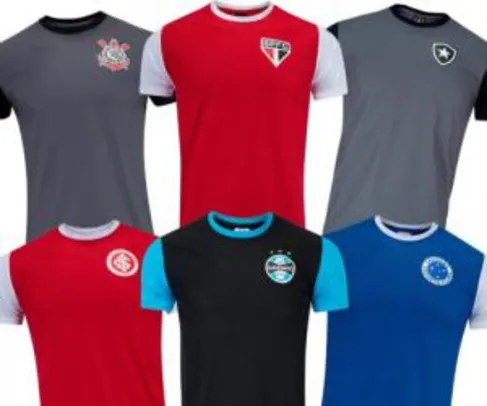 Camiseta: Cruzeiro, Internacional, São Paulo, Grêmio, Corinthians ou Botafogo | R$22