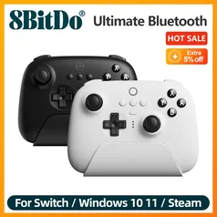 [Taxa inclusa] - Controle 8BitDo Ultimate com Dock de Carregamento (Versão Bluetooth)