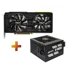 Kit Upgrade Palit RTX 3060 Ti Dual OC + Fonte SuperFrame 600W