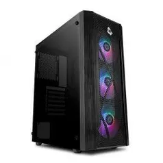 GABINETE GAMER MANCER FROST RAINBOW VIDRO TEMP PRETO, MCR-FRO1-WH - R$229