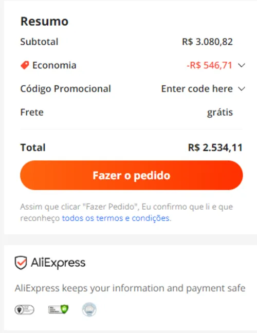 Imagem na descrição da promoção