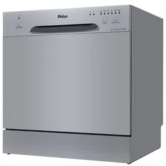 (AME R$1614) Lava-louças Philco PLL08I 8L Eco 6 programas Cinza