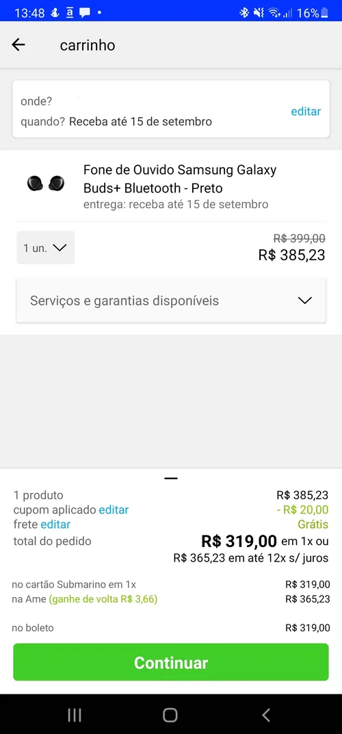 Imagem na descrição da promoção