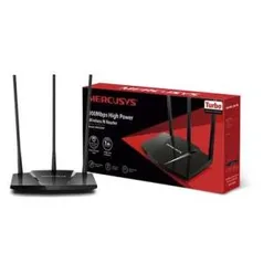 R$ 103,90 - Roteador Mercusys 2.4GHz - 3 Antenas 7dBi - Modelo MW330HP