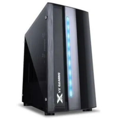 Gabinete Vinik Spectrum Midtower VX Gaming Preto com LED RGB 7 Cores e Lateral em Acrílico SP7LAF