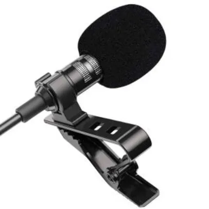 [novos usuários] Mini microfone portátil lavalier | R$ 0,06