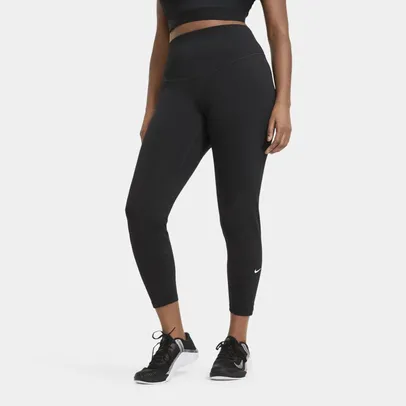 Calça Legging Plus Size Nike One Feminina - Preto+Branco