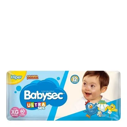 Fralda Descartável Babysec Ultra Sec XG 60 Unidades