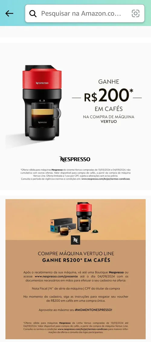 Imagem na descrição da promoção