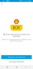 [Usuários Selecionados] R$10 OFF em Abastecimentos acima de R$40 na ShellBox via Mercado Pago