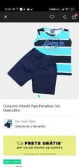 [APP] Conjunto Infantil Pipa Paradise Cali Masculino - Azul Claro