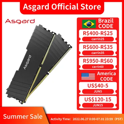 Memória RAM DDR4 2x8gb Asgard 3600mhz