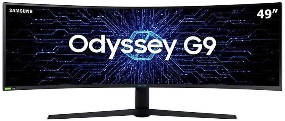 Samsung G9 Odyssey 49" DQHD, 240Hz, 1ms, HDMI, Display Port, USB, G-Sync, FreeSync Premium Pro | R$ 9300