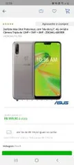 Zenfone Max Shot Prata Asus, com Tela de 6,2", 4GB RAM, 64 GB e Câmera Tripla - R$1000