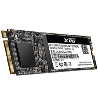 SSD Adata XPG SX6000 Lite, 256GB, M.2 NVMe, Leitura 1800MB/s | R$265