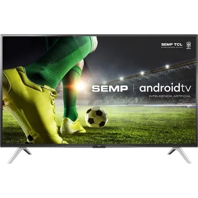 Smart TV Led 43" Semp 43s5300 Full HD Android Bluetooth Controle Remoto com Comando de voz Google As
