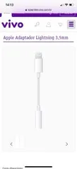 ADAPTADOR LIGTHNING APPLE 3,5MM | R$59