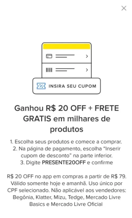 Imagem na descrição da promoção