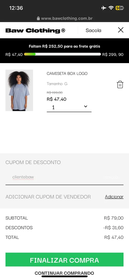 Imagem na descrição da promoção