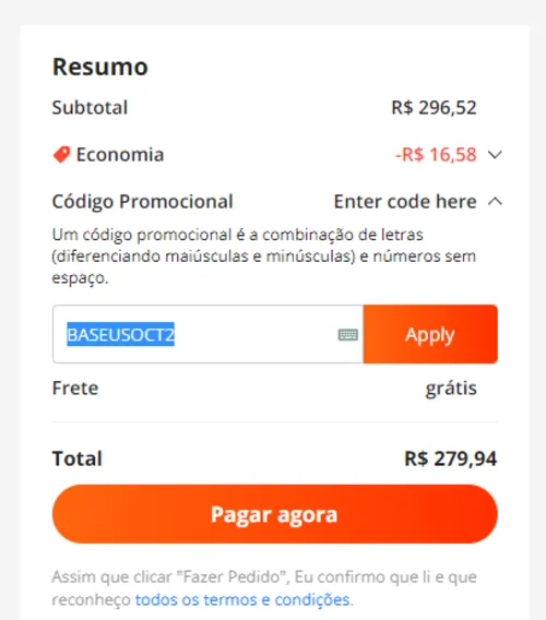 Imagem na descrição da promoção