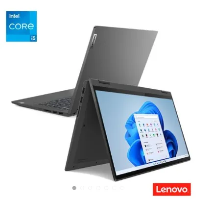 Notebook 2 em 1 Lenovo,Intel Core i5 1135G7,8GB,256GB SSD, Tela 14",Placa Vídeo Intel Iris Xe,IdeaPa