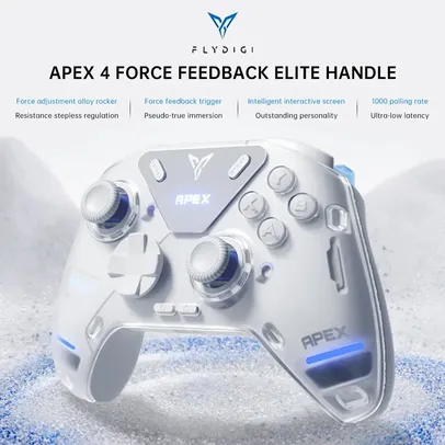  [Taxas Inclusas/Moedas R$285] JOYSTICK FLYDIGI APEX 4 Sem fio, Tela com Funções, HALL EFFECT, Gatilhos PS5