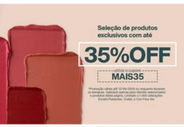 35% OFF em produtos selecionados | Natura