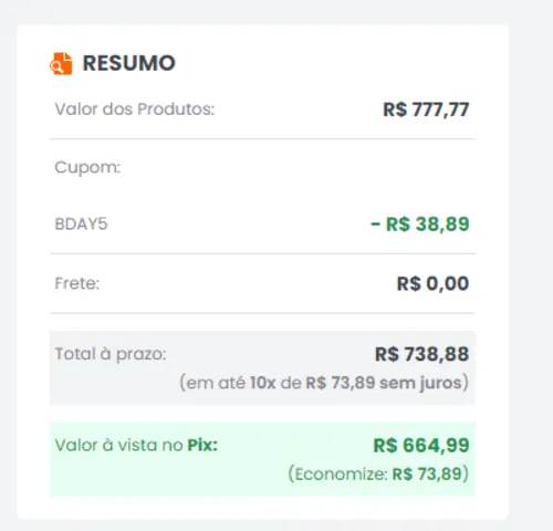 Imagem na descrição da promoção