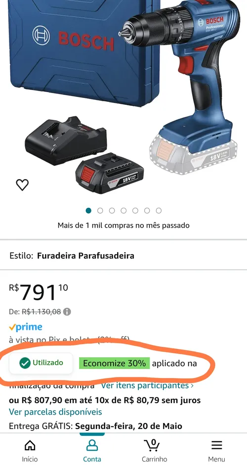 Imagem na descrição da promoção