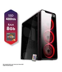 PC Gamer AMD Ryzen 5 3400G 8GB SSD 480GB Fonte 500W CertoX Stream 7104