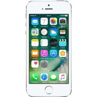 [Submarino] iPhone 5S 16GB Prata Tela 4" IOS 8 4G Câmera de 8MP Apple - R$ 1.376,23