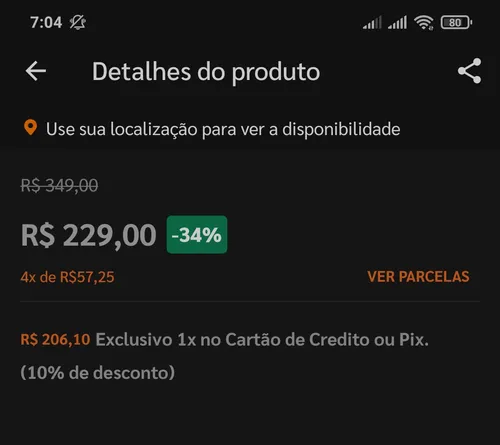 Imagem na descrição da promoção