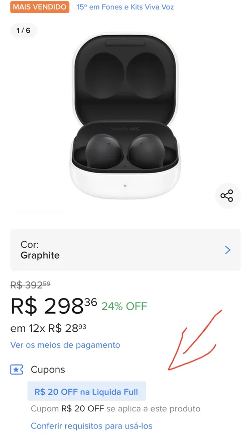 Imagem na descrição da promoção