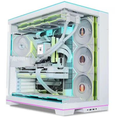 Gabinete Gamer Lian Li O11D EVO RGB, Mid Tower, Vidro Temperado, E-ATX, Branco, Sem Fonte, Sem Fan, O11DERGBW