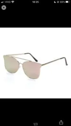 Óculos de Sol Polo London Club Espelhado Geométrico Feminino R$20