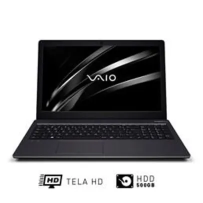 VAIO® F15 Intel Core i5 8ª Geração Windows 10 Home - Prata - R$3239