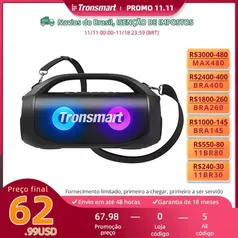 [DoBrasil/Gpay]  Caixa de Som Tronsmart Bang SE - Bluetooth 5.3, 24h de Som