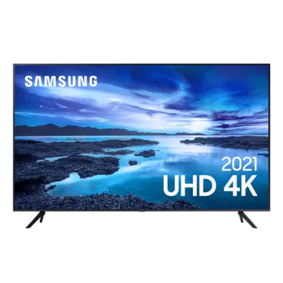 Smart TV LED 50'' Samsung 4K UHD Processador Crystal 4K Bordas Infinitas Bluetooth® UN50AU7700GXZD