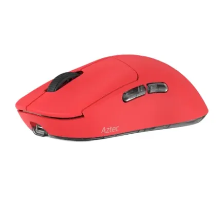 [Imposto incluso] Kysona-Aztec PAW3395 Mouse para jogos sem fio 55g - Vermelho