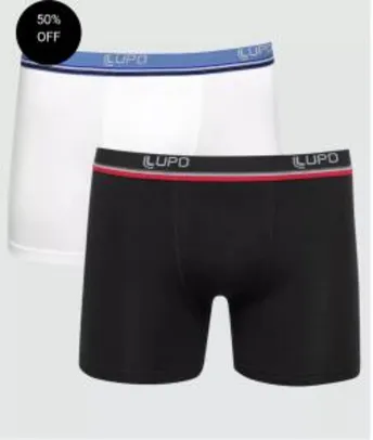 Kit 2 Cuecas Boxer Masculina Lupo (TAMANHO G) - R$19,99