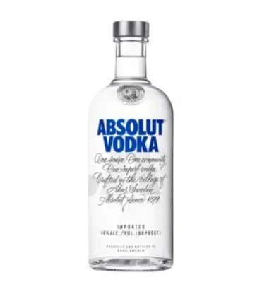 [App Americanas] Vodka Absolut Original - 750ml