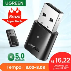 Adaptador Bluetooth 5.0 Ugreen | R$15