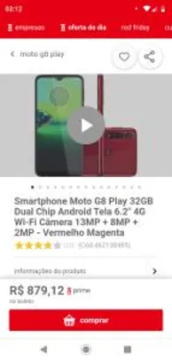 MOTO G8 POR 791 NO BOLETO USANDO O CUPOM CAMISA10