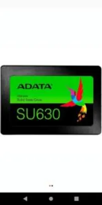 SSD Adata SU630, 480GB, SATA, Leitura 520MB/s, Gravação 450MB/s - ASU630SS-480GQ-R | R$400