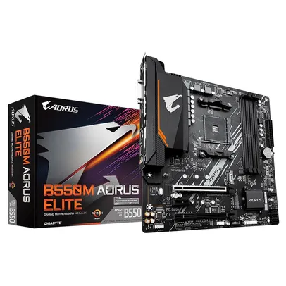 Placa-Mãe Gigabyte B550M Aorus Elite, AMD AM4, Micro ATX, DDR4