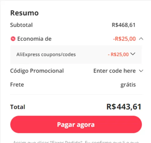 Imagem na descrição da promoção