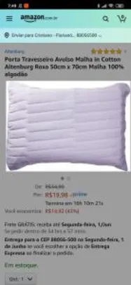 [Prime] Porta Travesseiro Avulso Malha in Cotton Altenburg 100% algodão | R$19